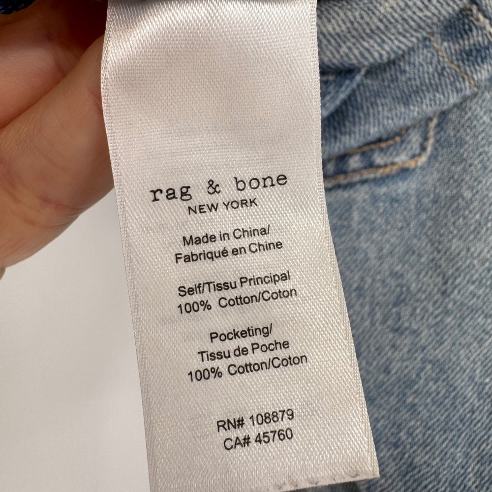 rag & bone Light Blue Wide Leg Jeans - Picture 13 of 14